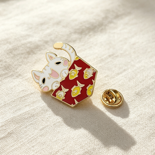 Pocket Cat & Shiba Inu Enamel Pin Set