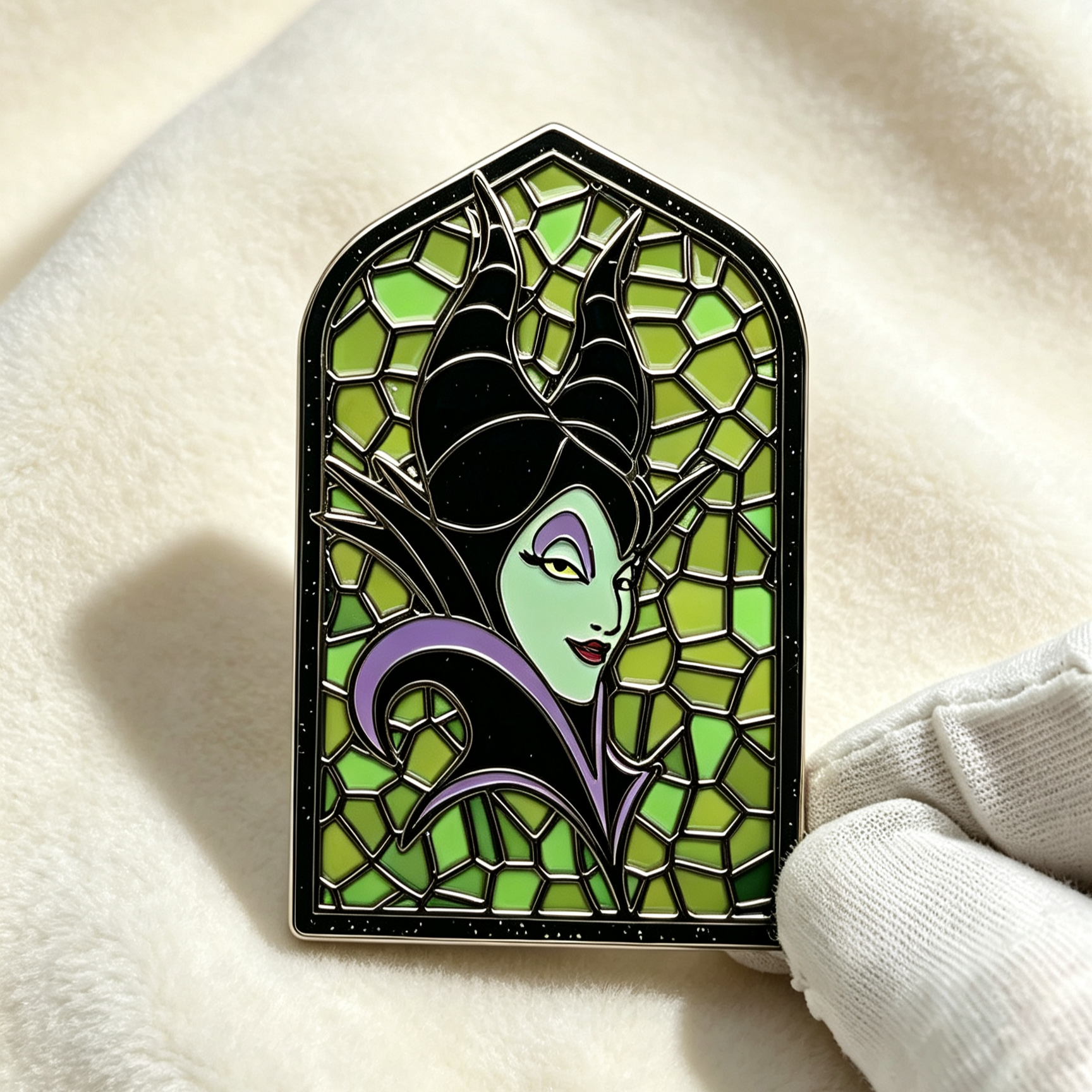 Maleficent Stained Glass Hard Enamel Pin