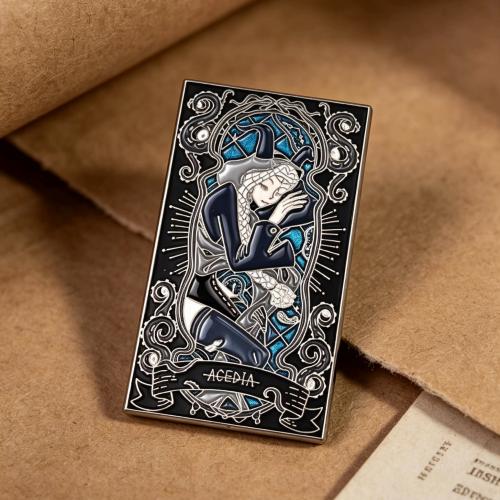 Gothic Tarot Lady Hard Enamel Lapel Pin Metal Badge