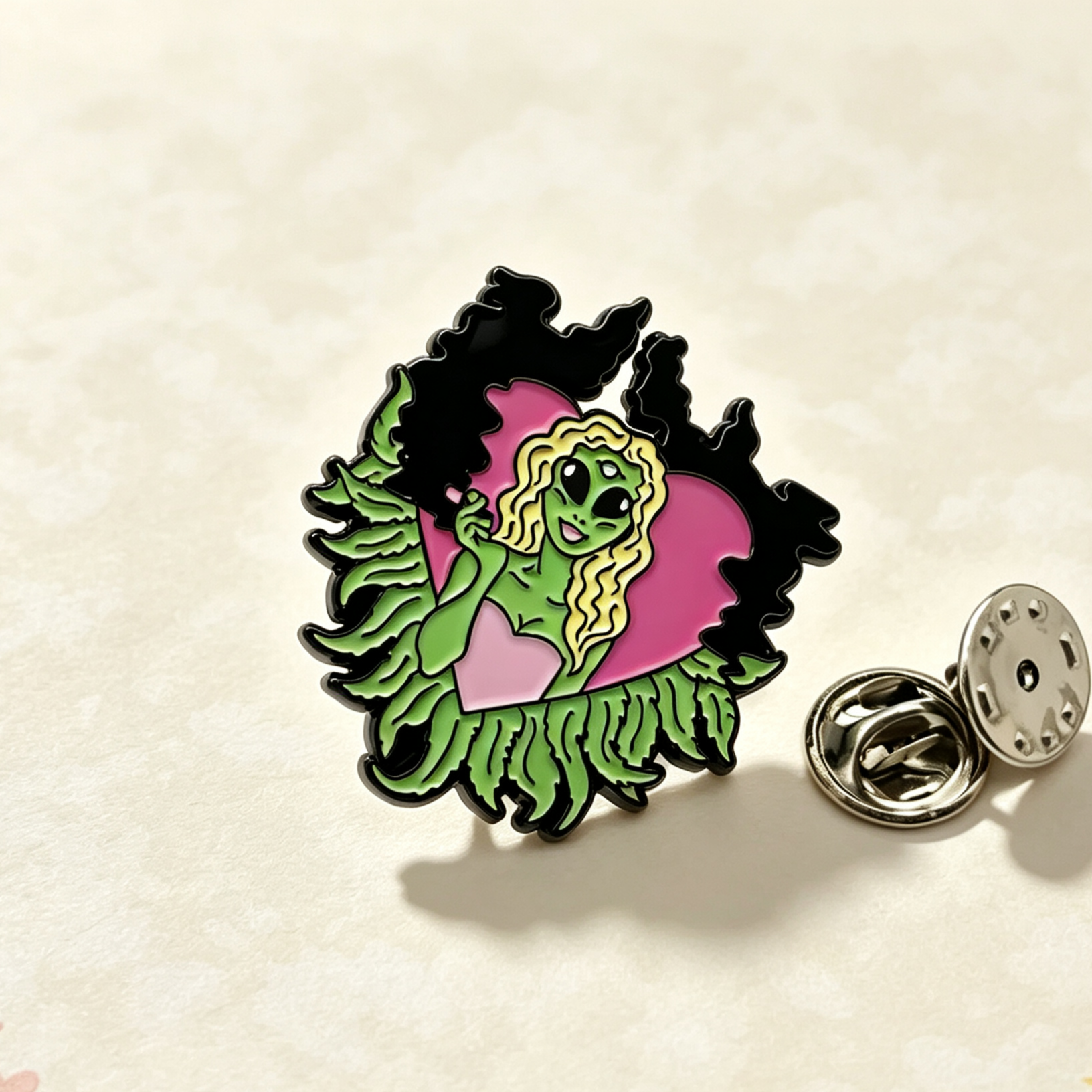Dark Tone Anime Couple Soft Enamel Lapel Pin